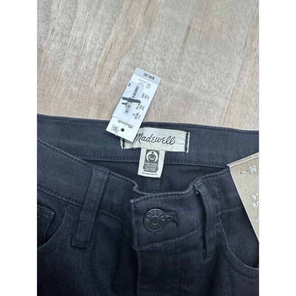 Madewell 9” Mid Rise Roadtripper Skinny 26 Black NWTs - Picture 2 of 6